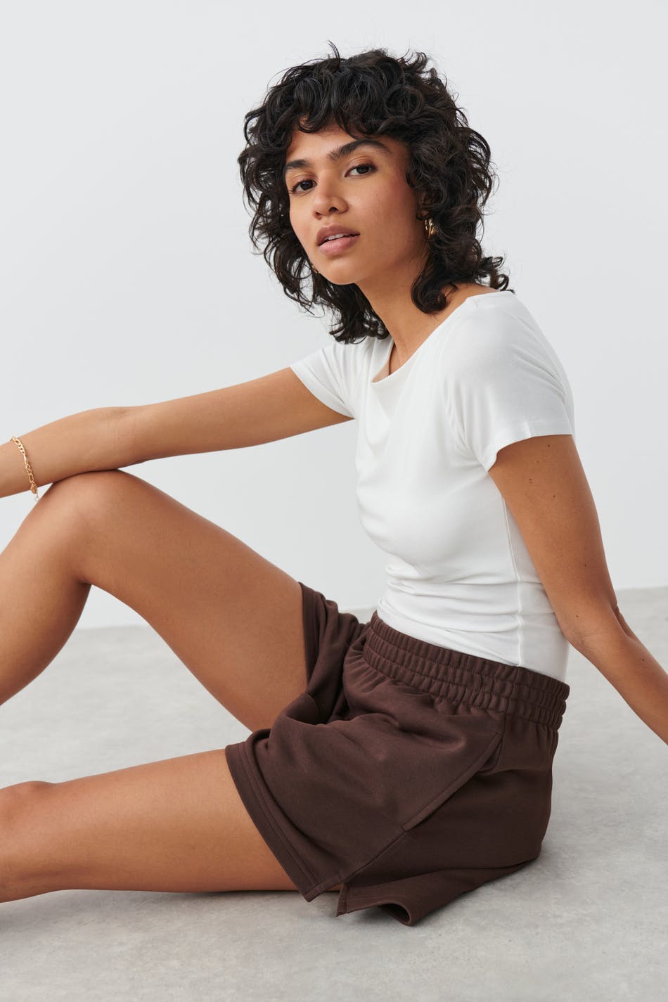 Sweatshorts - Blanc cassé
