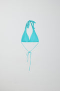 Halterneck bikini top - Bleu