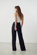 Relaxed viscose trousers - Noir