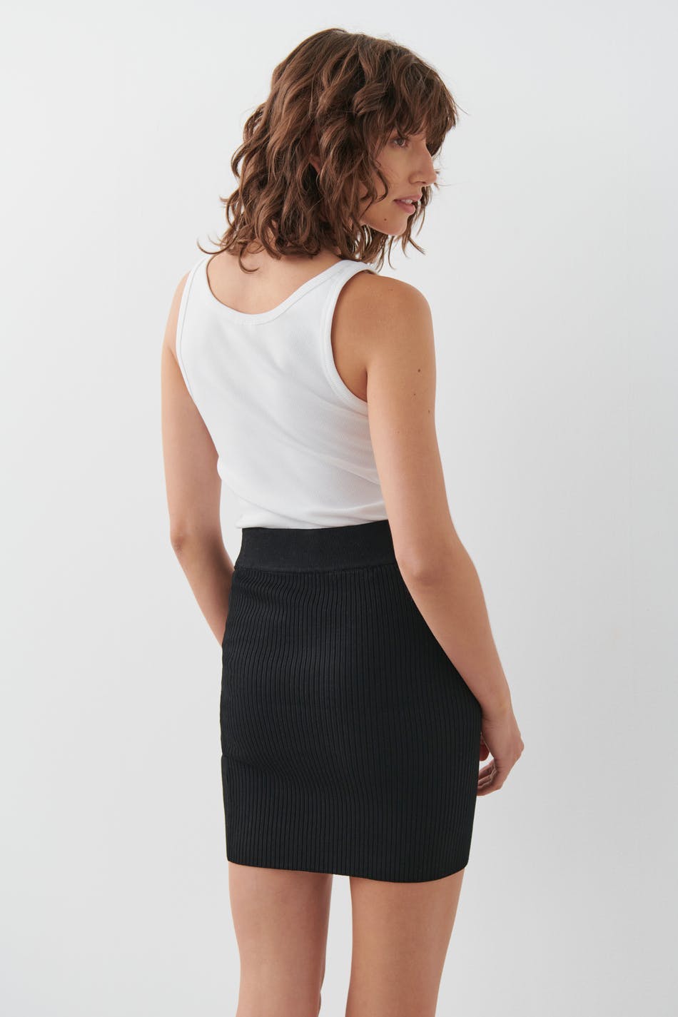 Knitted tube skirt - Noir