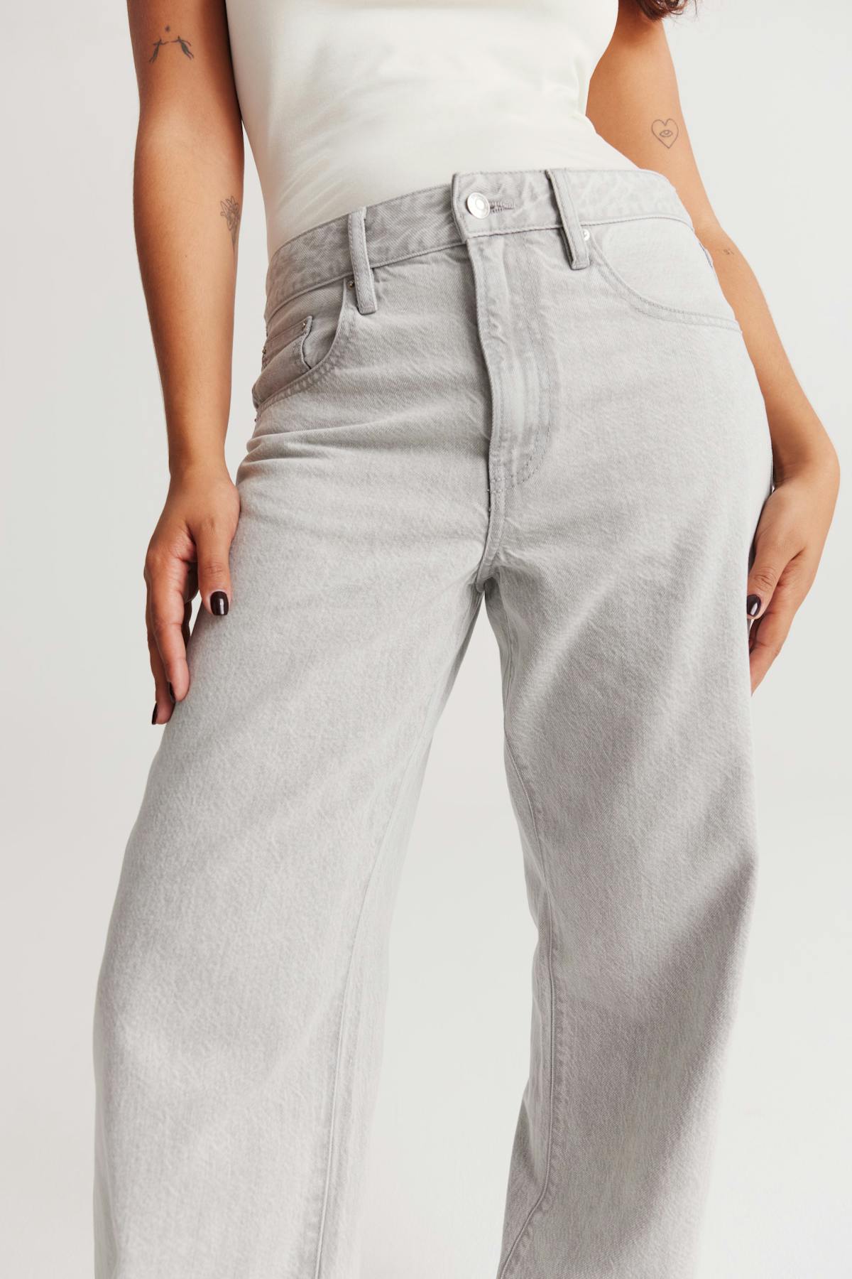 Baggy jeans - Gris clair