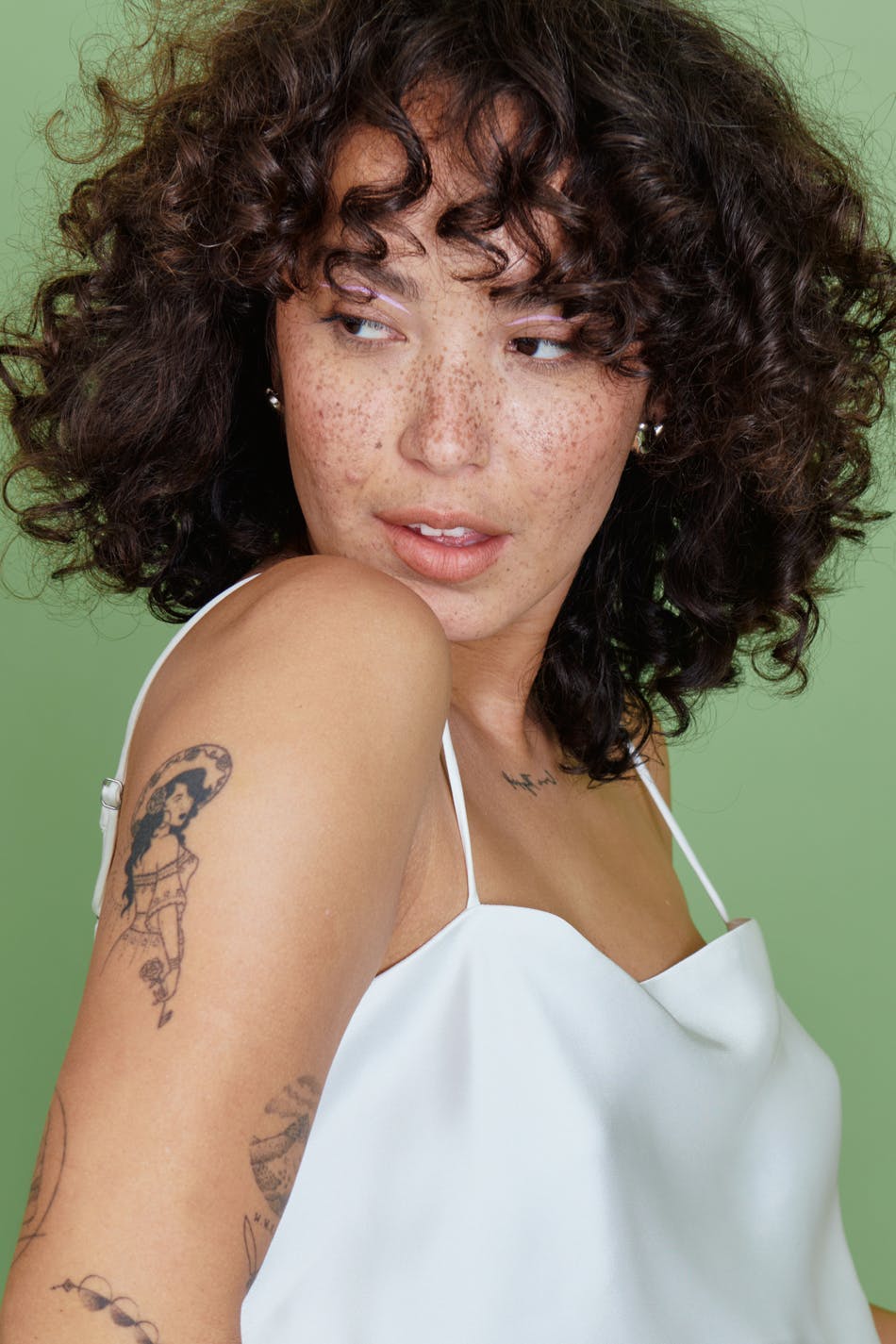 Satin singlet - Blanc cassé