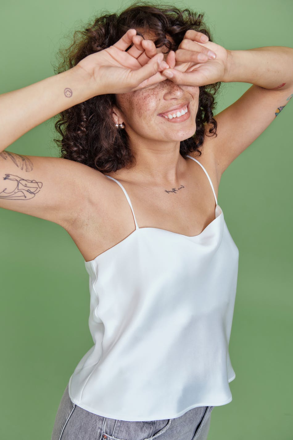 Satin singlet - Blanc cassé