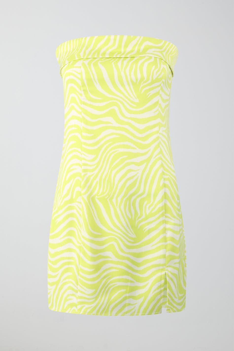 Satin tube mini dress - Zebra