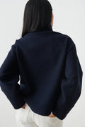 short felt jacket - Bleu marine