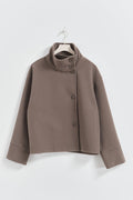 short felt jacket - Grey melange