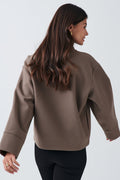 short felt jacket - Grey melange