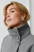 short felt jacket - Bleu marine