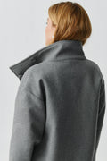 short felt jacket - Grey melange