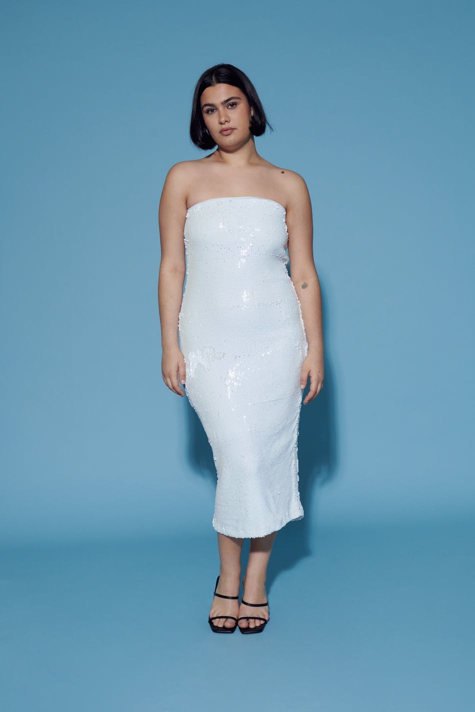 Sequin tube dress - Violet clair