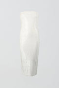 Sequin tube dress - Blanc cassé