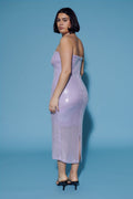 Sequin tube dress - Violet clair