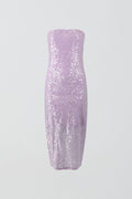 Sequin tube dress - Violet clair