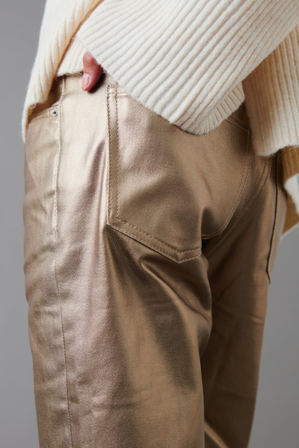 Metallic jeans - Doré