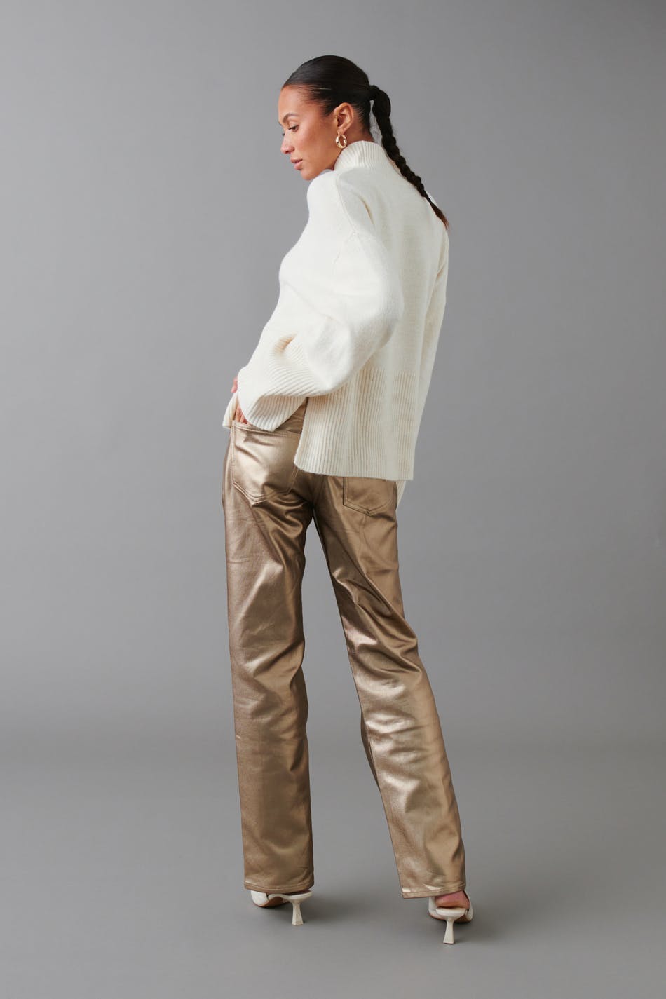 Metallic jeans - Doré