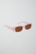 slim rectangular sunglasses - Milky cream