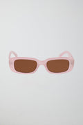 slim rectangular sunglasses - Noir