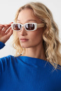 slim rectangular sunglasses - Gris