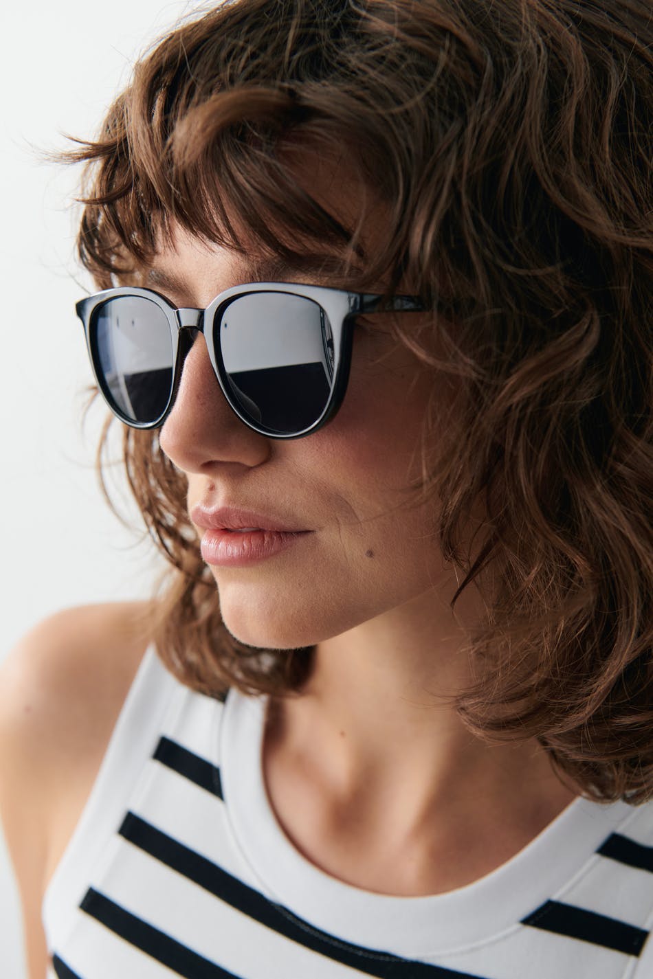 Preppy round sunglasses - Noir