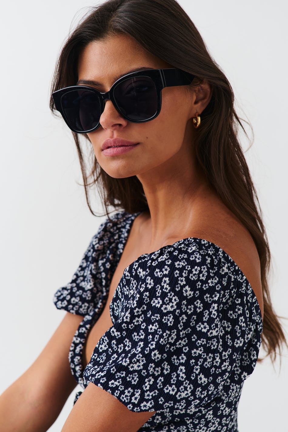 oversized sunglasses - Noir