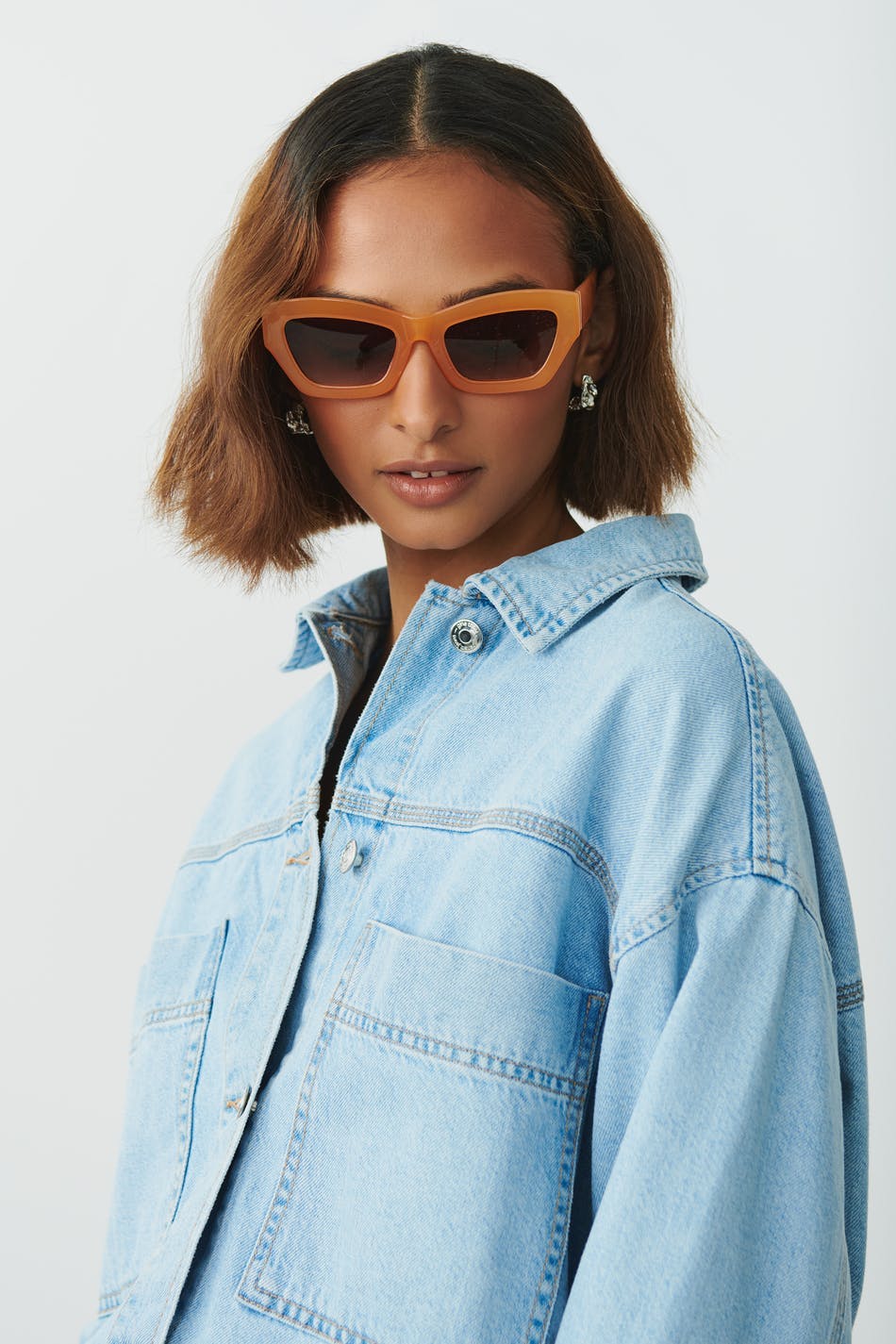 Chunky cateye sunglasses - Orange