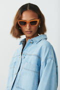 Chunky cateye sunglasses - Orange