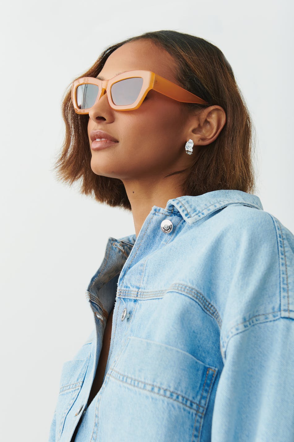 Chunky cateye sunglasses - Orange
