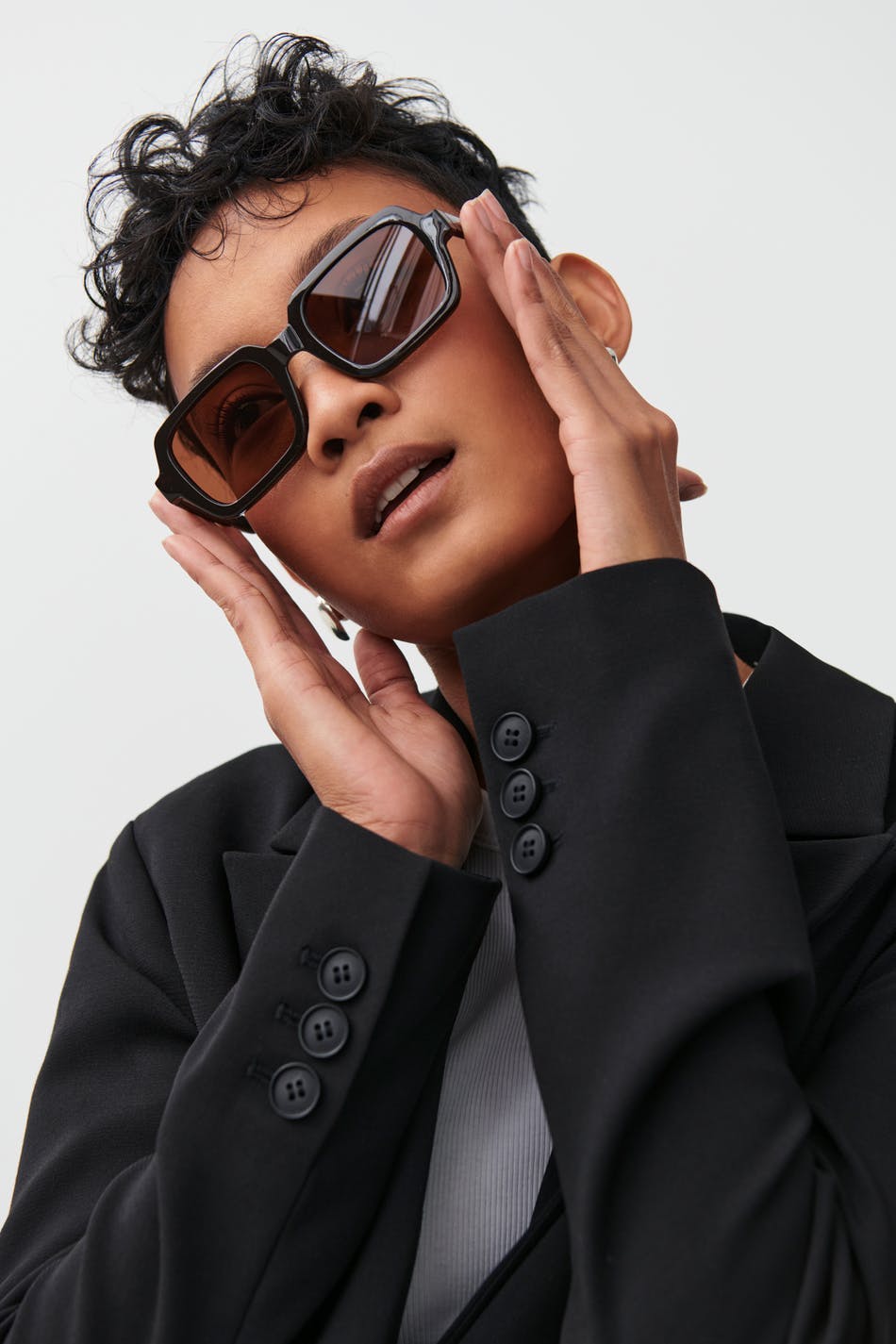 70´s square sunglasses - Marron foncé