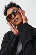 70´s square sunglasses - Marron foncé