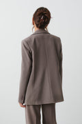 straight regular blazer - Noir