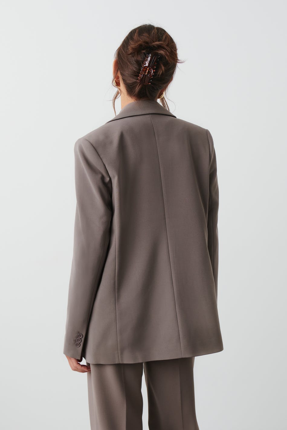straight regular blazer - Noir