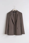 straight regular blazer - Noir