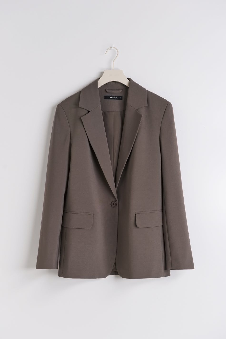 straight regular blazer - Noir