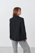 straight regular blazer - Noir