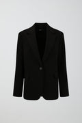 straight regular blazer - Noir
