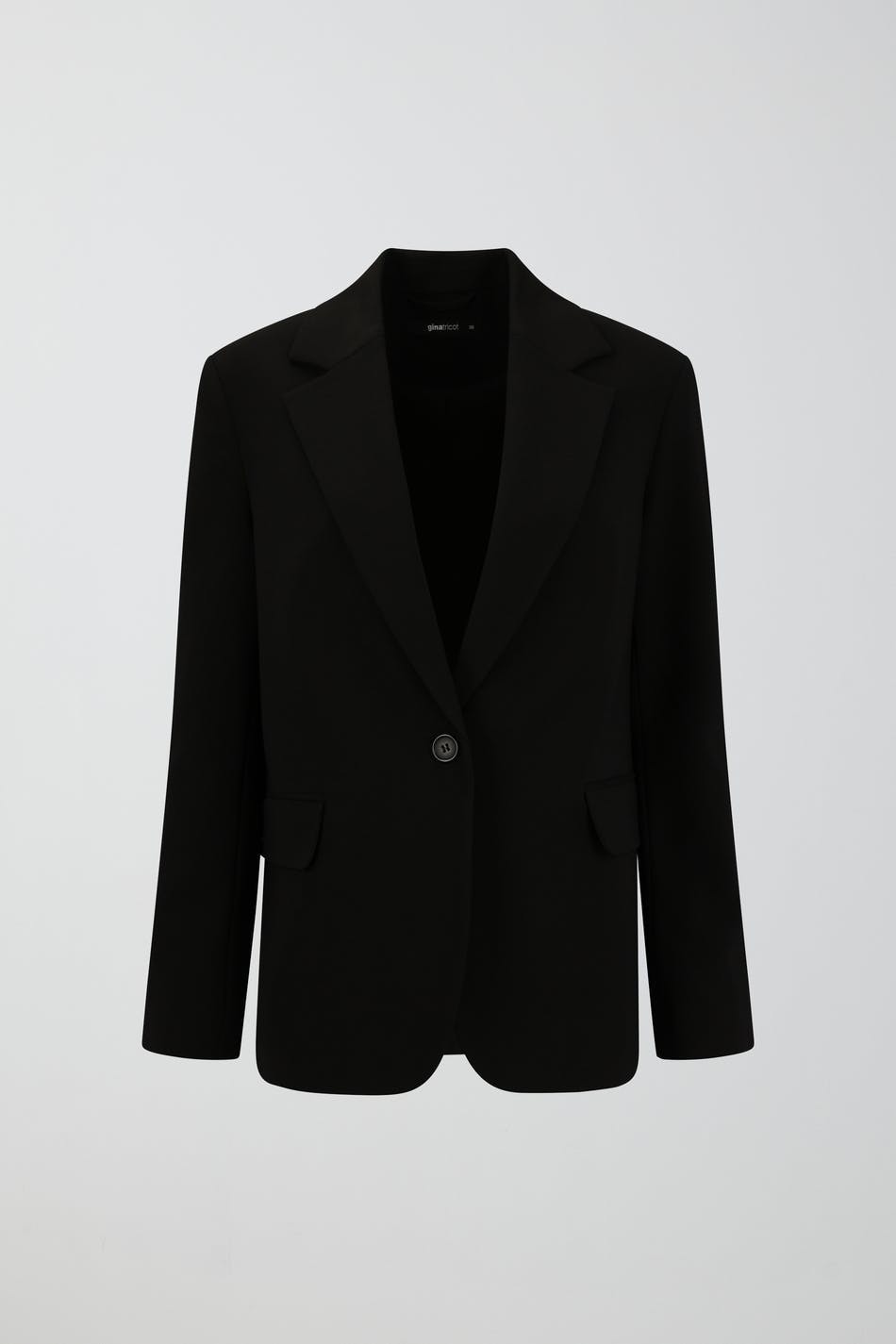 straight regular blazer - Noir