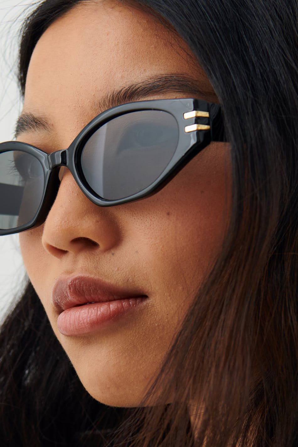 sleek sunglasses - Black/gold