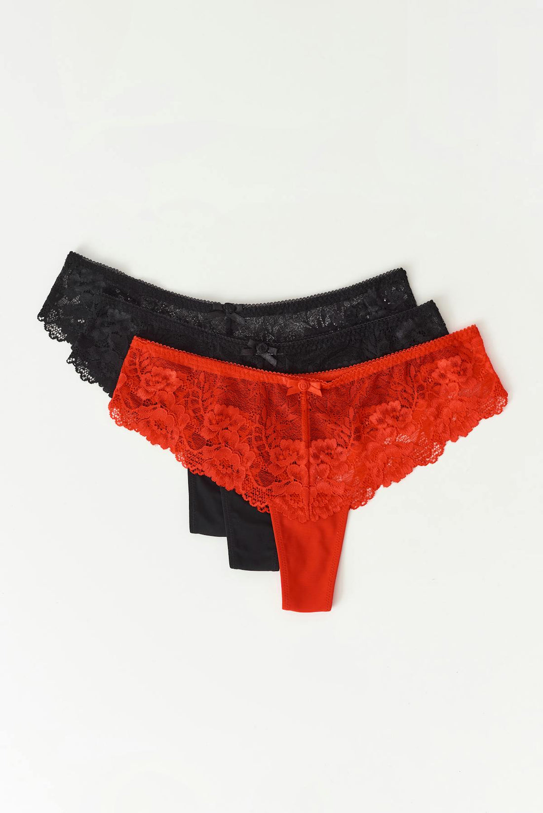pack lace string - Multi red