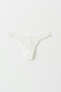 frill lace string - Noir