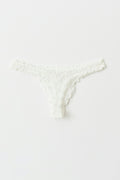 frill lace string - Noir