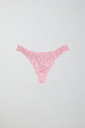 frill lace string - Noir