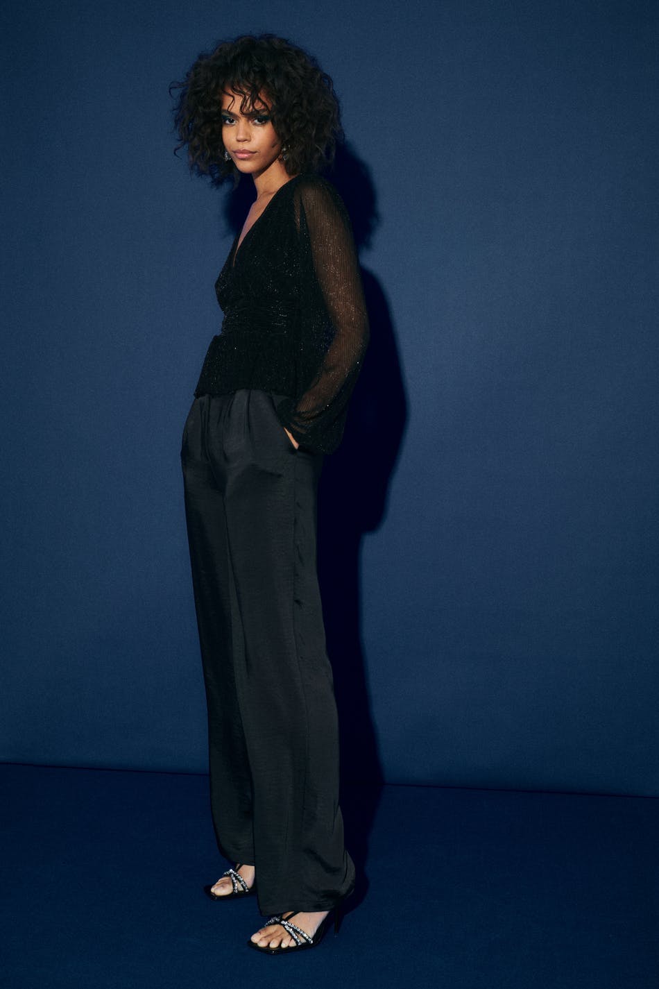 Wrap top - Noir