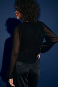 Wrap top - Noir