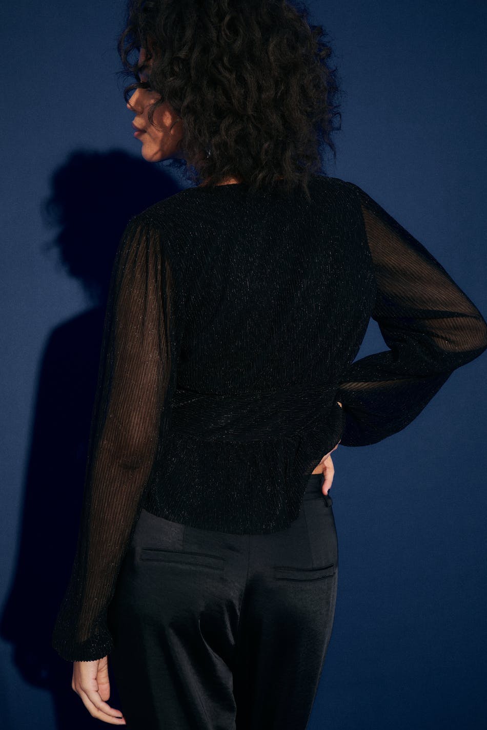 Wrap top - Noir