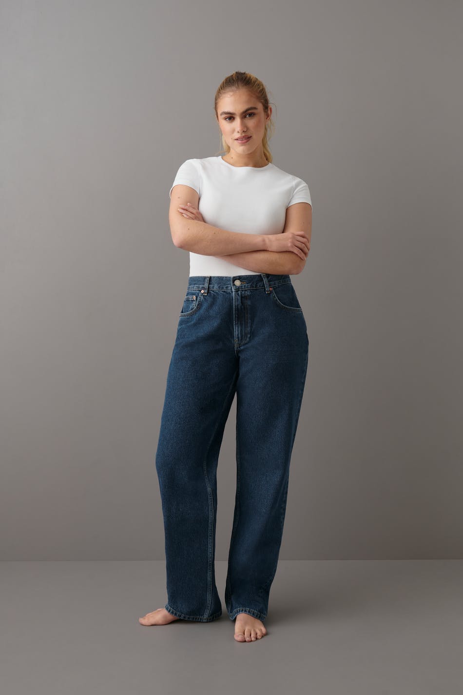 Boyfriend jeans - Dk mid blue