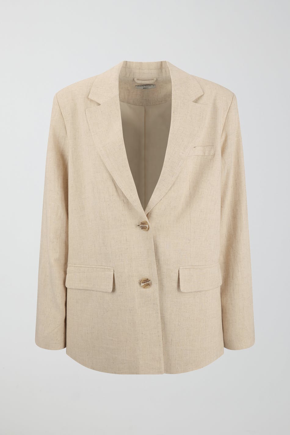 Linen blend blazer - Blanc