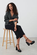 Knitted cardigan - Antracite grey