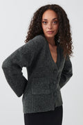 Knitted cardigan - Antracite grey
