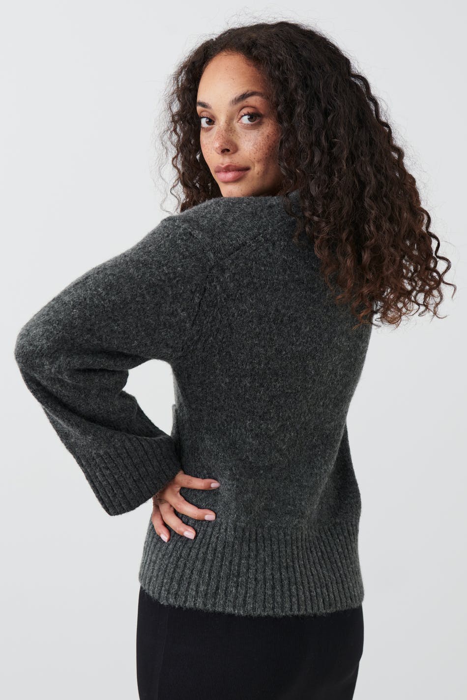 Knitted cardigan - Antracite grey
