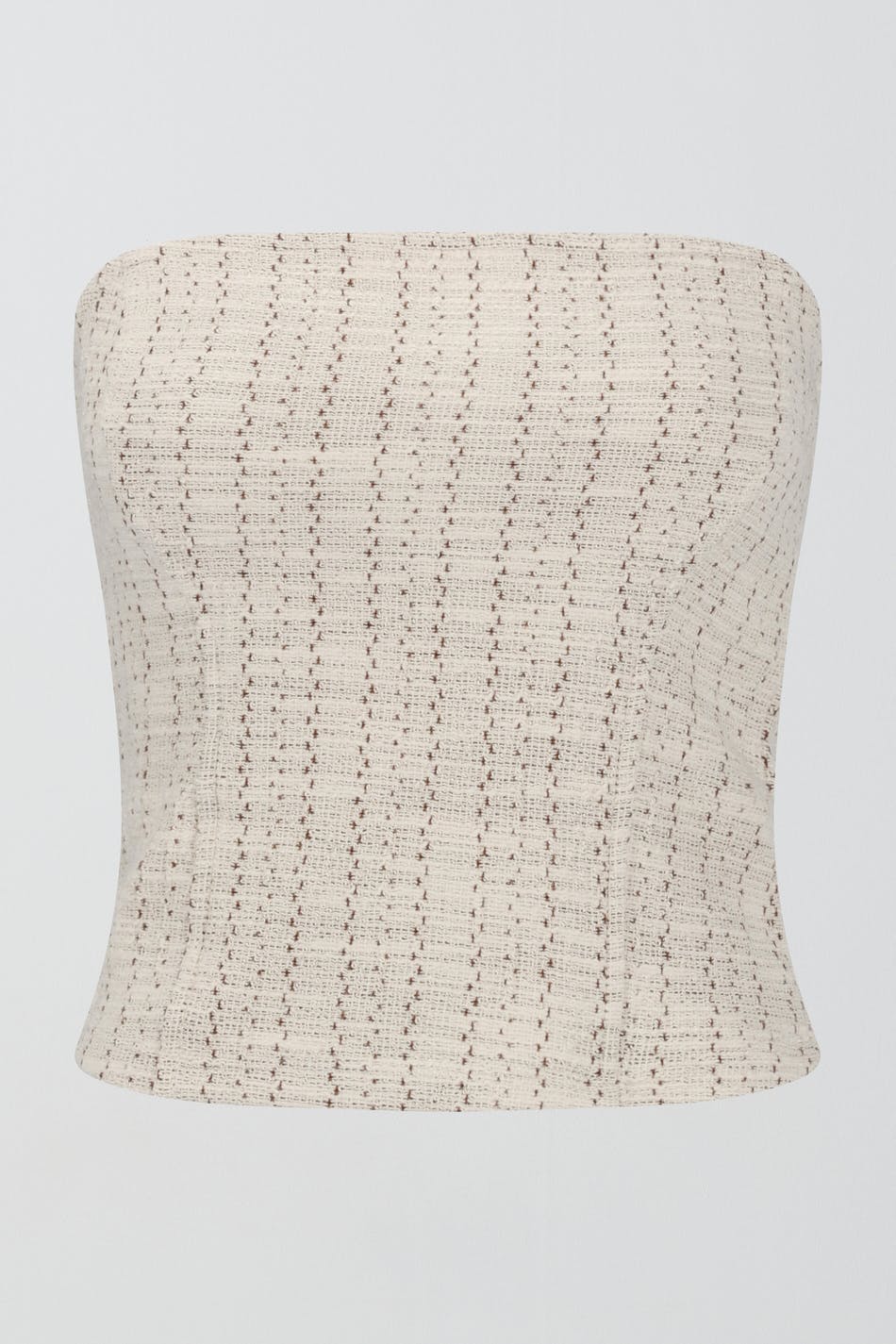 Tweed corset top - Beige clair